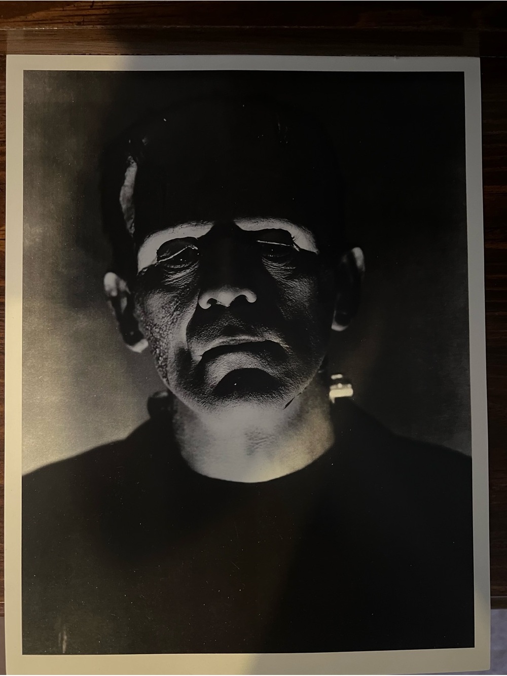 Frankenstein Boris Karloff Portrait Wall Art Print - Black and White